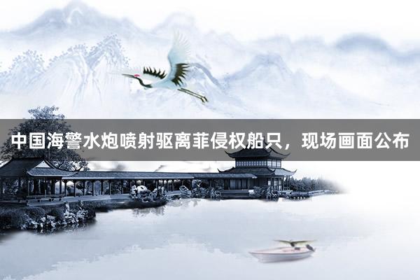 中国海警水炮喷射驱离菲侵权船只，现场画面公布