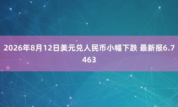 2026年8月12日美元兑人民币小幅下跌 最新报6.7463