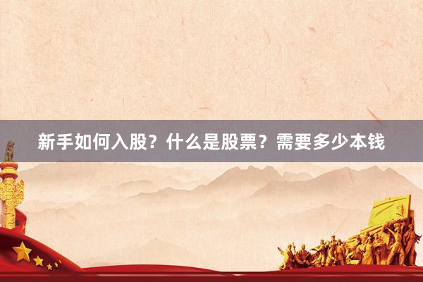 新手如何入股？什么是股票？需要多少本钱