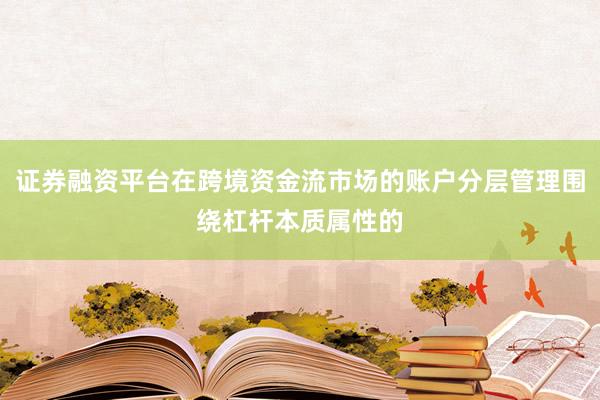 证券融资平台在跨境资金流市场的账户分层管理围绕杠杆本质属性的
