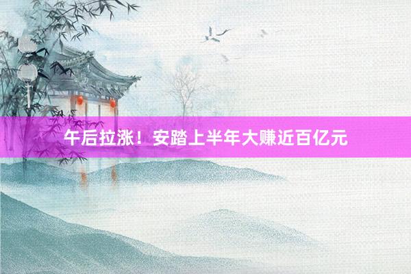 午后拉涨！安踏上半年大赚近百亿元