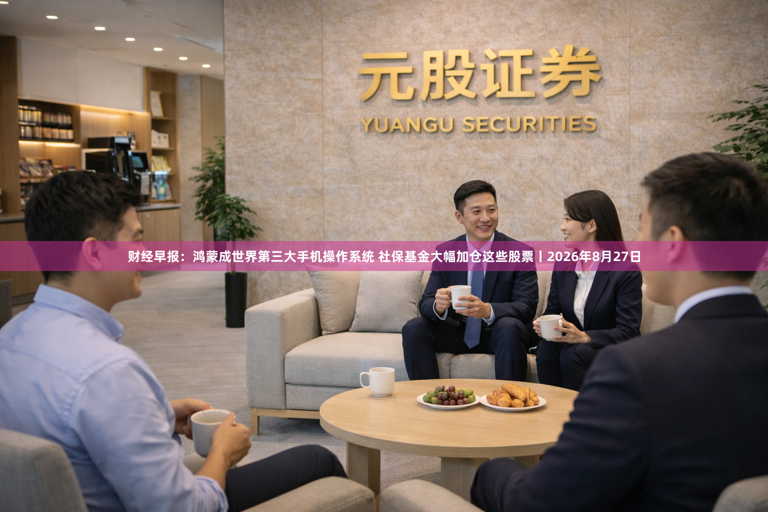 财经早报：鸿蒙成世界第三大手机操作系统 社保基金大幅加仓这些股票丨2026年8月27日