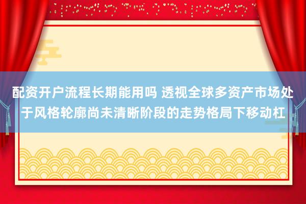 配资开户流程长期能用吗 透视全球多资产市场处于风格轮廓尚未清晰阶段的走势格局下移动杠